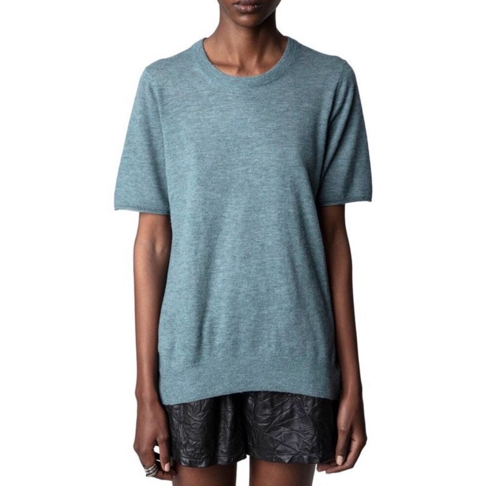 Zadig & Voltaire Ida Cashmere Sweater, Sz Small, Nauge, luxury, classic, neutral